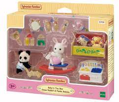 Sylvanian Families  Baby's Toy Box- Snow Rabbit and Panda Babies