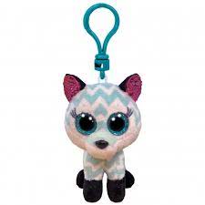 TY Beanie Boo's Atlas - Aqua Chevron Fox Clip