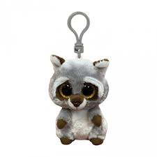 TY Beanie Boo's Oakie - Grey Raccoon Clip