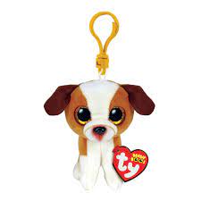 TY Beanie Boo's Hugo - Brown/White Dog Clip