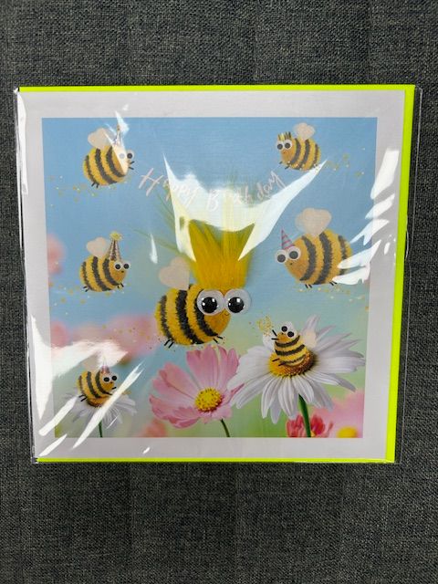 Birthday Card  Gogglies Bees