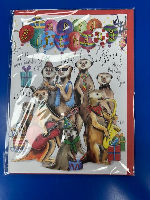 Birthday Card- Meer Cat Orchestra 3D