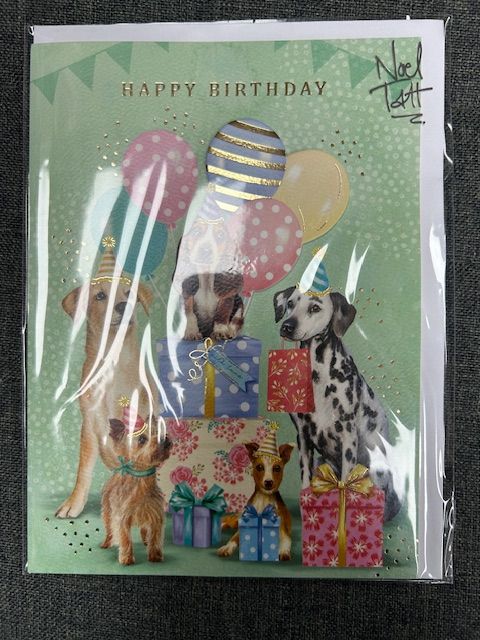 Birthday Card- Happy Birthday Dogs  3D