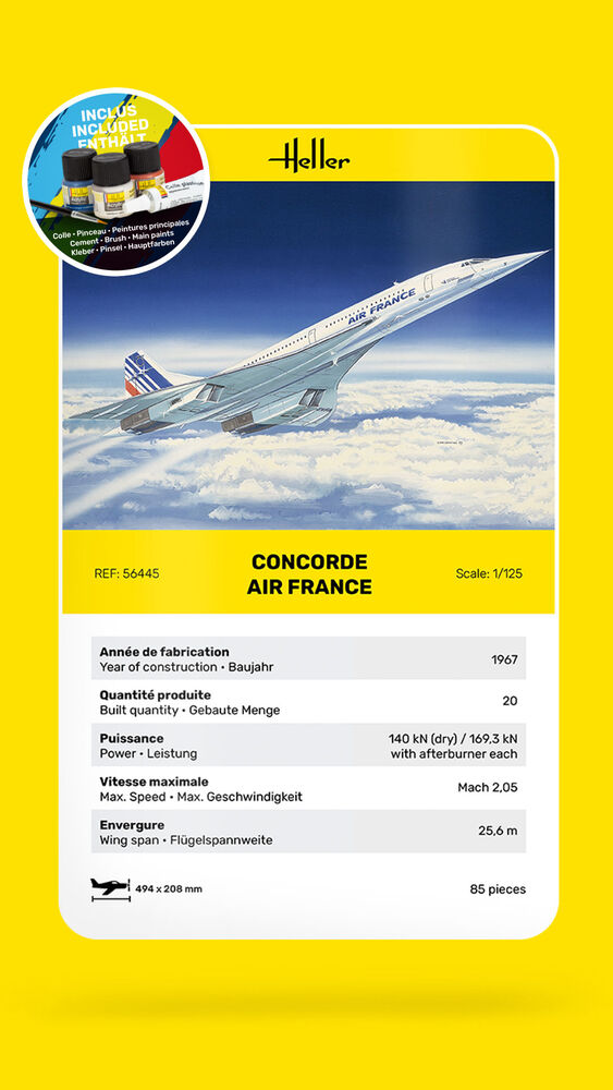 Heller 1/125 Concorde Air France