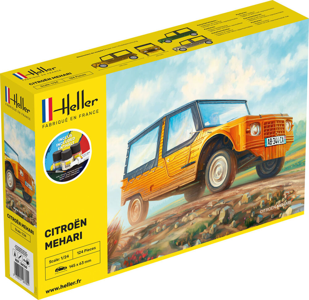 Heller 1/24 Starter Kit Citroen Mehari