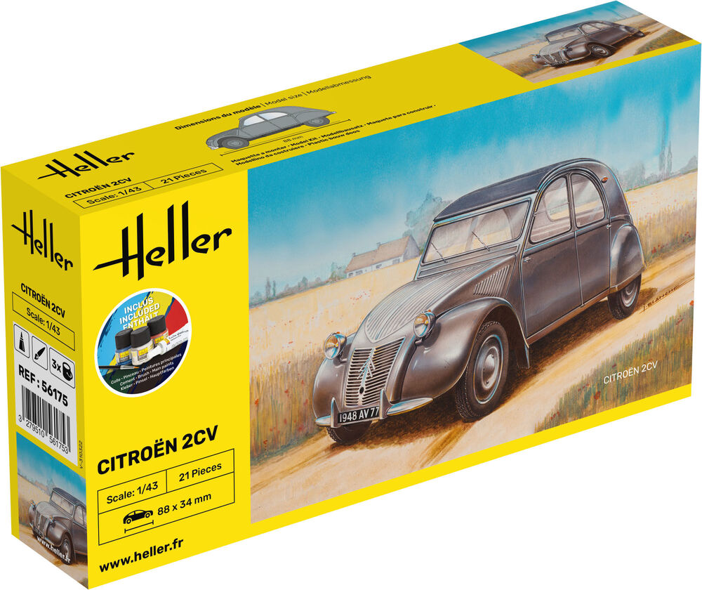 Heller 1/24 Starter Kit Citroen 2CV
