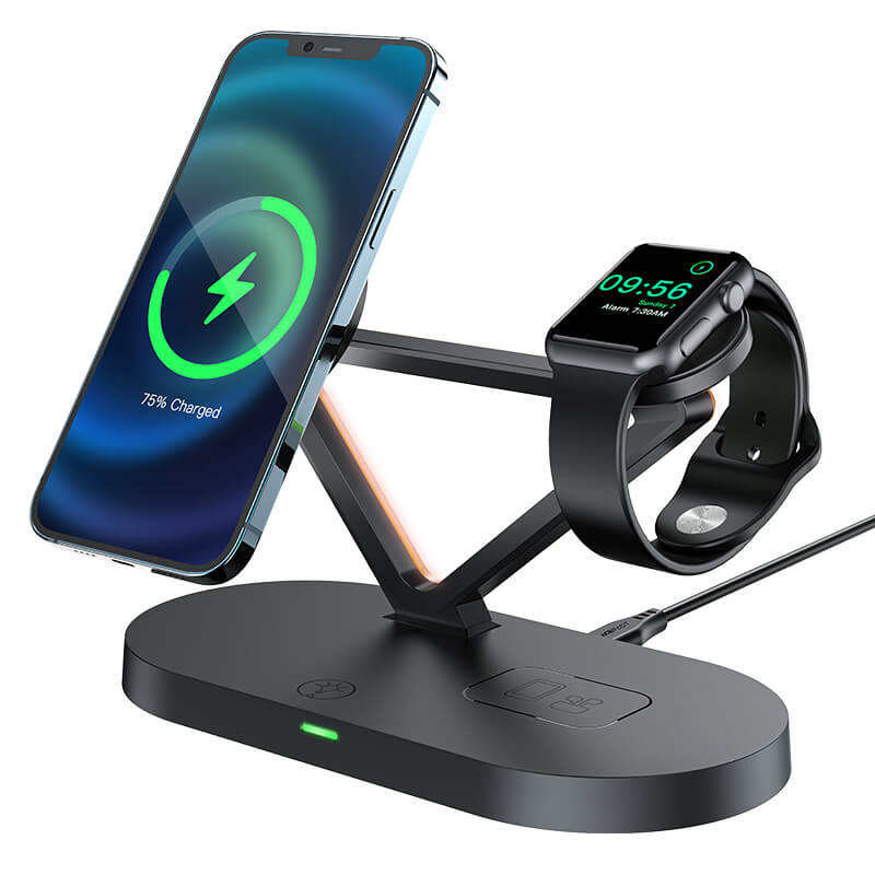 ACEFAST 3-in-1 Wireless Charging Stand with Integrated Nightlight