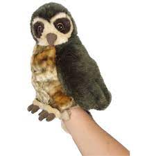 Antic Morepork sound hand puppet