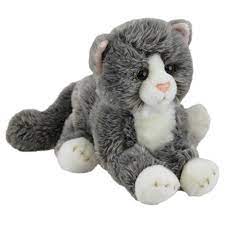 Antic Cat Grey Lying 36cm
