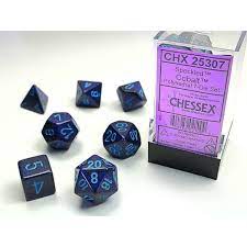 Polyhedral Dice Speckled Cobalt CHX25307