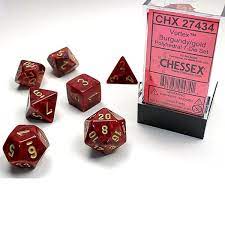 Polyhedral Dice Vortex Burgundy/Gold  CHX27434