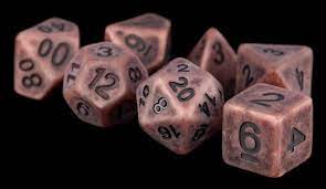 MDG Dice Set-  Resin Ancient Copper