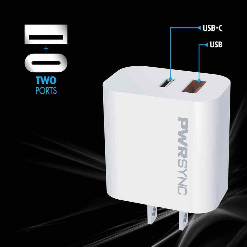 USB-A AND USB-C DUAL ADAPTER CHARGER