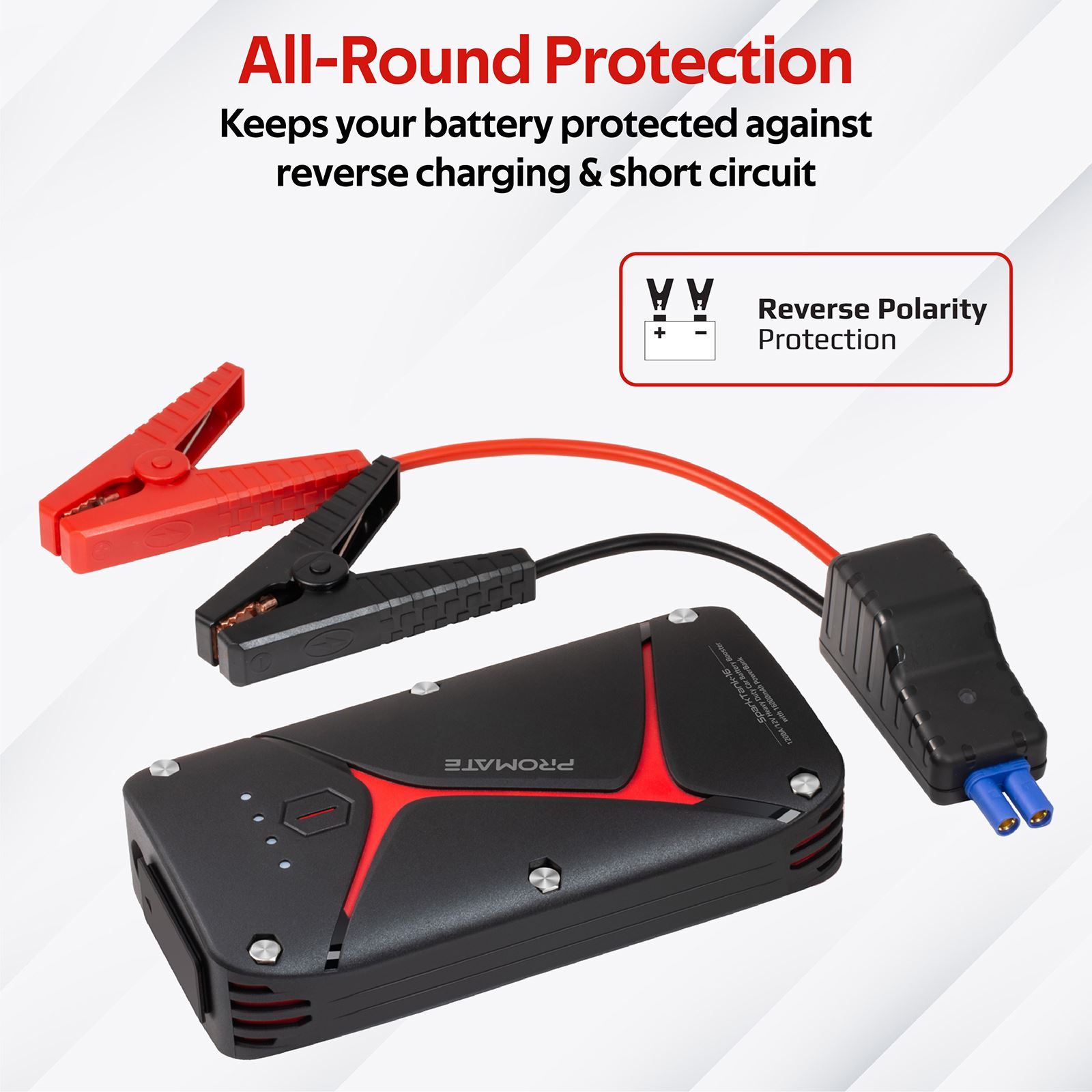 PROMATE 12V IP67 Car Jump Starter With Built-In 16000mAh Powerbank