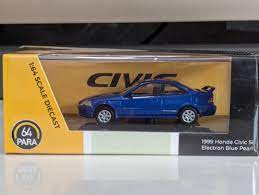 Para64 1:64 Honda Civic Si 1999 Electron Blue Pearl