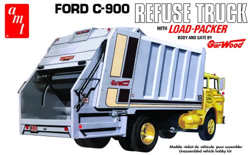 AMT 1/25 Ford C-900 Refuse Truck with Load -Packer