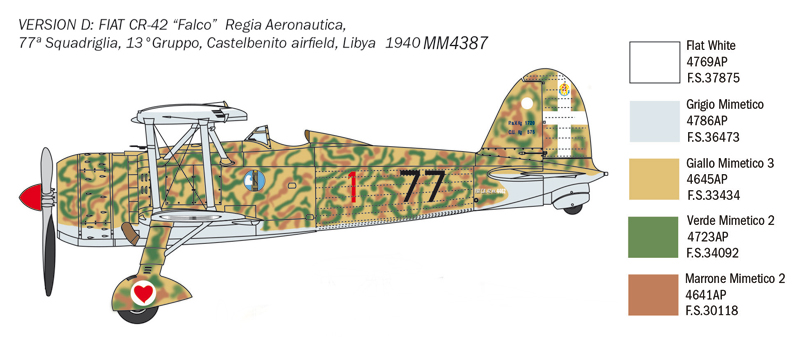 Italeri 1:48 Fiat CR.42 Falco