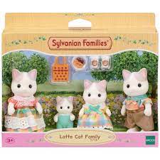 Sylvanian Family Latte Cat Family