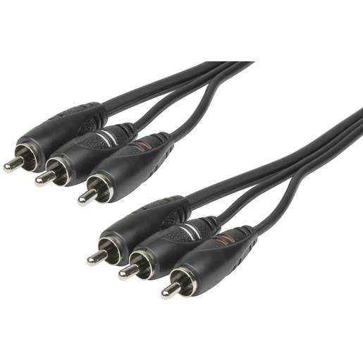 LEAD A/V RCA 3PLG - 3PLG 3COL 1.5M