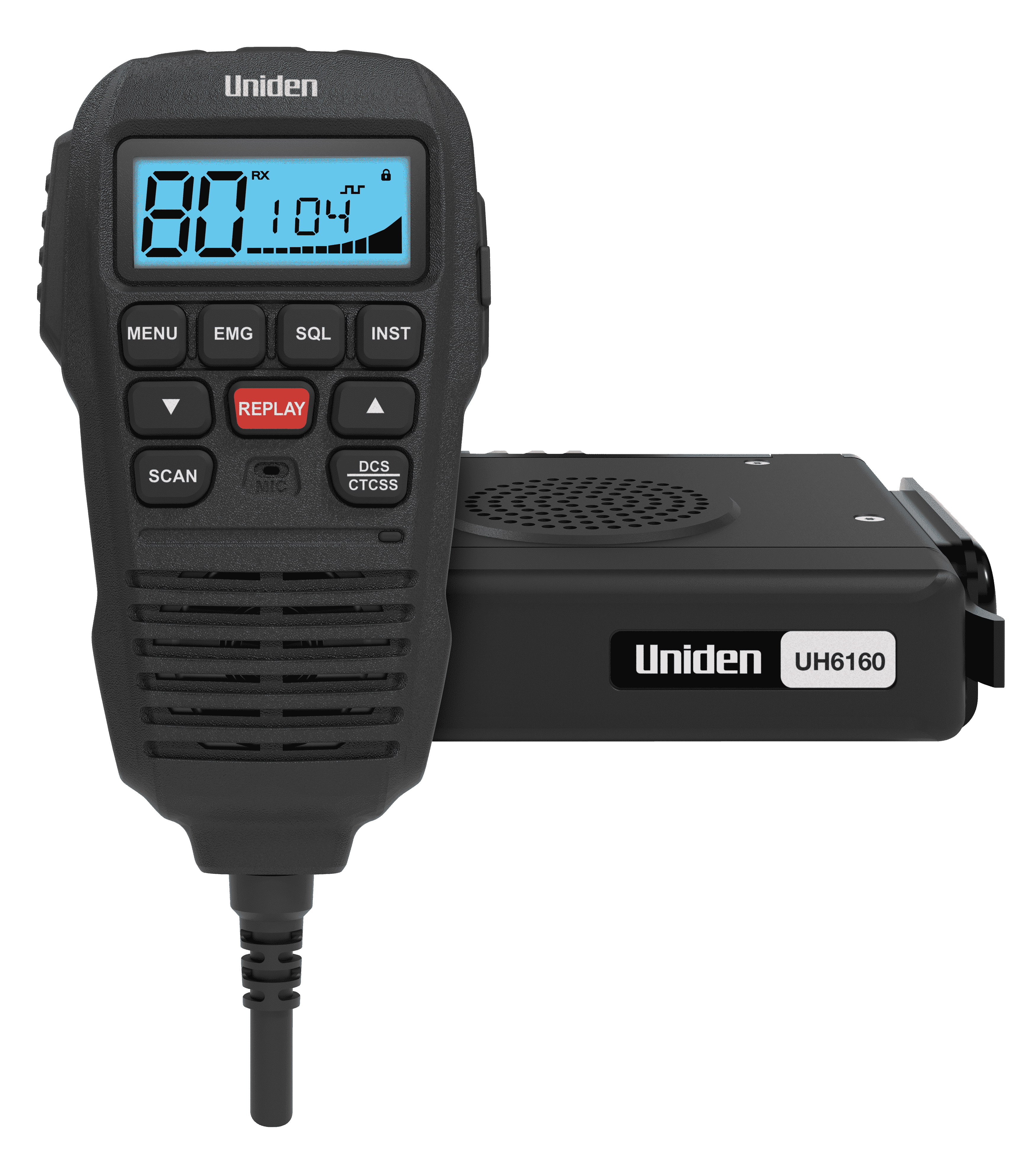UNIDEN Mini Compact UHF CB Mobile With Remote Speaker MIC