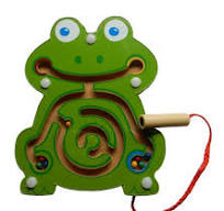 Elf Wooden Animal Magnetic Labyrinth Frog