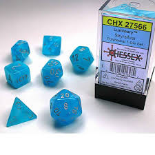 Polyhedral Dice Set Luminary Effect Glows in the dark CHX27566