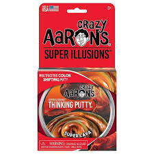 Crazy Aarons Thing Putty  10cm Tin- Super Lava Super Illusions