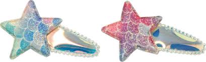 Pink Poppy Starfish Hairclips