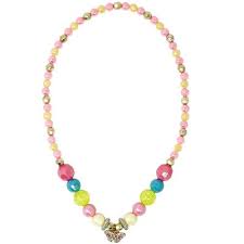 Pink Poppy - Butterfly Charm Stretch Beaded necklace
