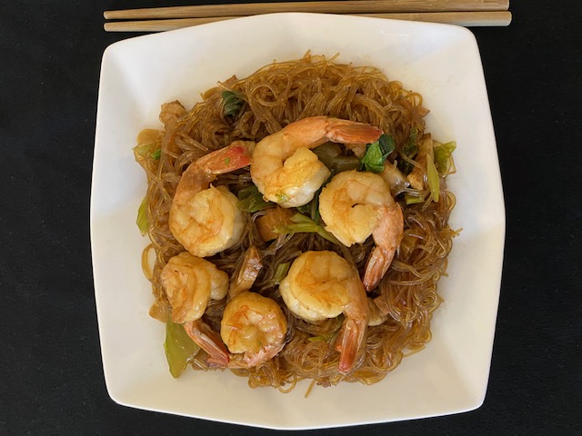 N7. Glass noodles with prawns