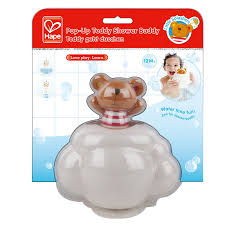 Hape Pop up Teddy Shower Buddy - bath toy