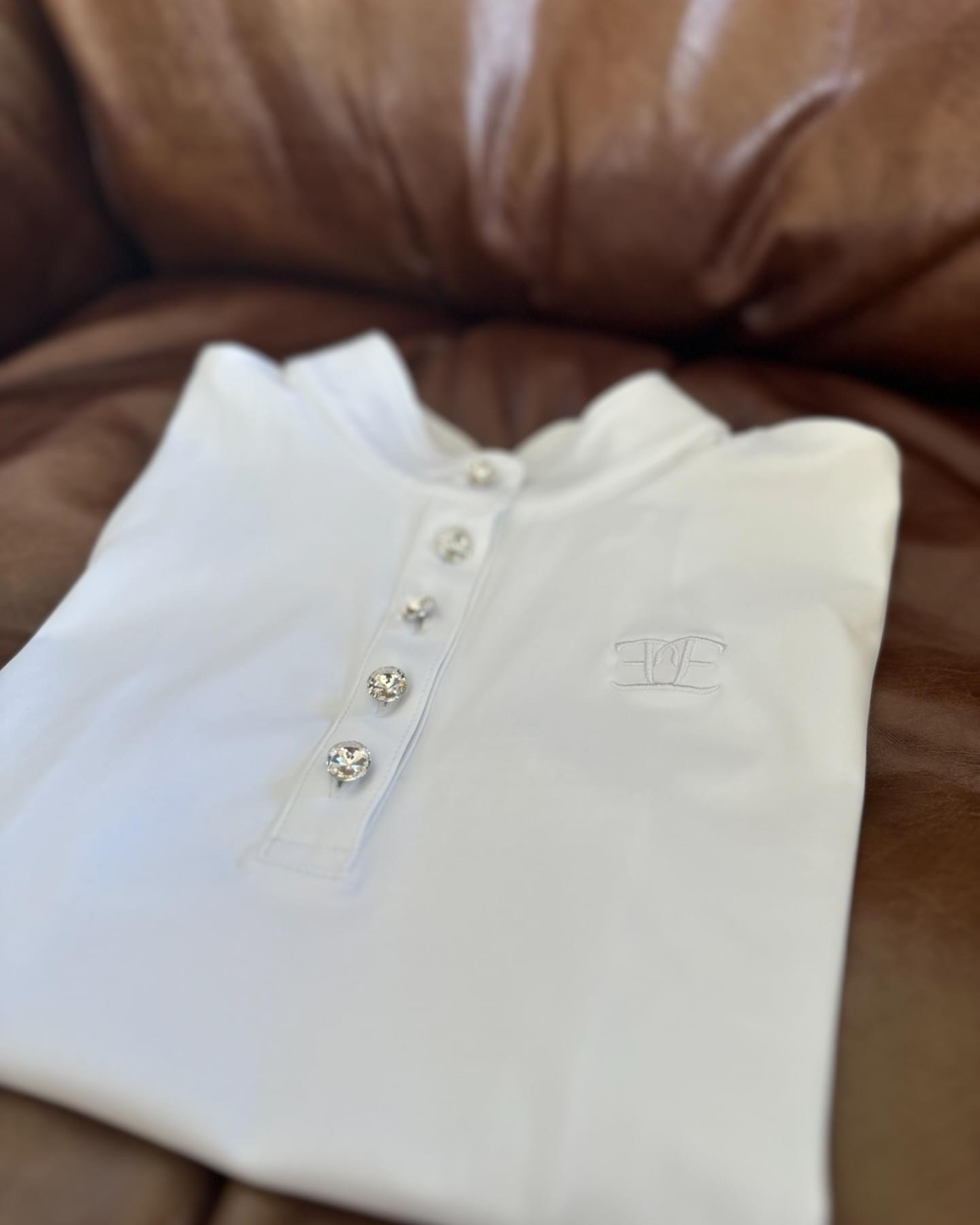 Equus Elite Competition Shirt Ladies White Bling - Size S