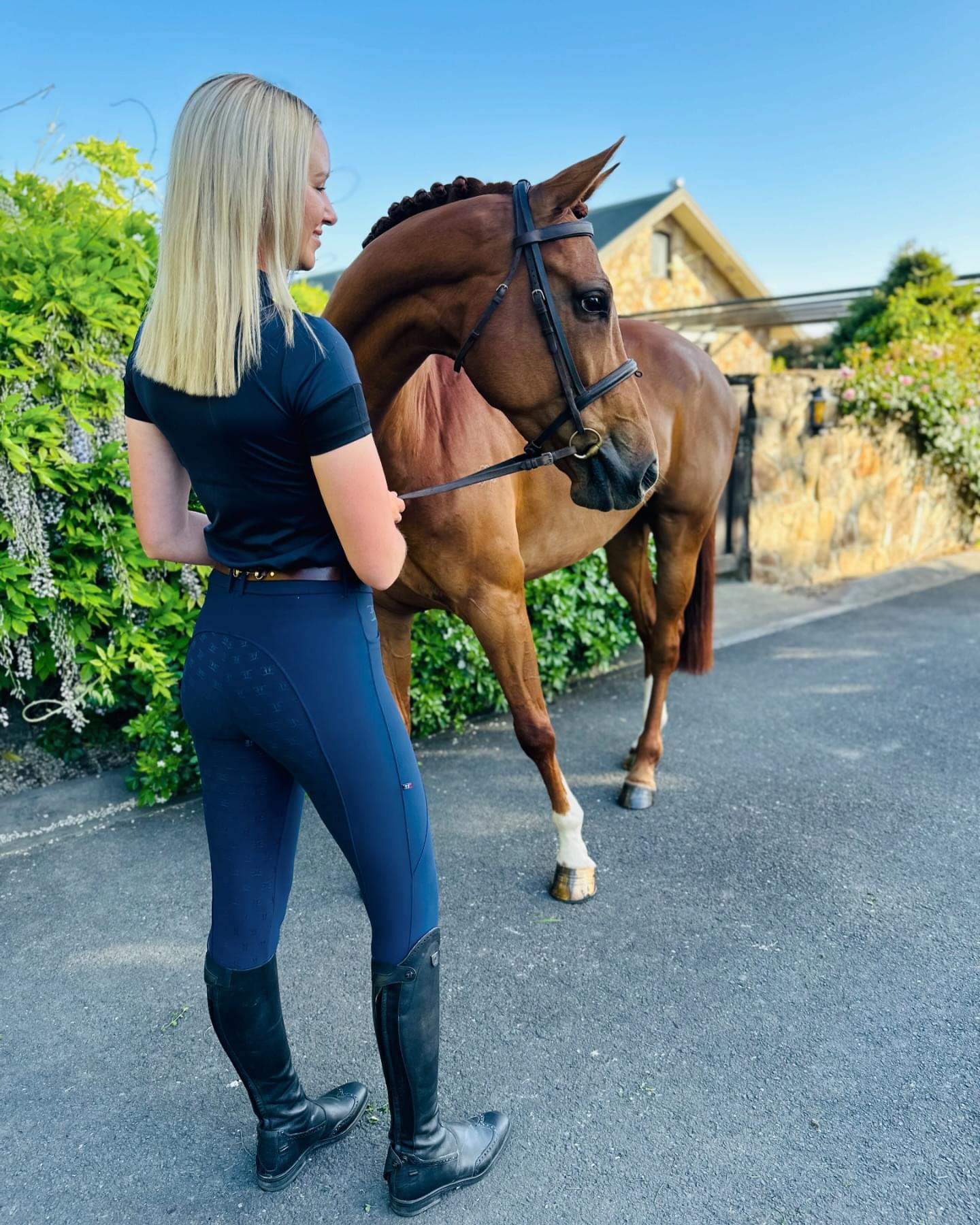 Equus Elite Performance Tight Ladies Navy/White - Size S