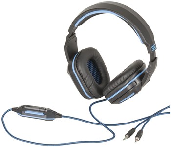 HEADPHONES GAMING ADJUSTABLE MIC BLK