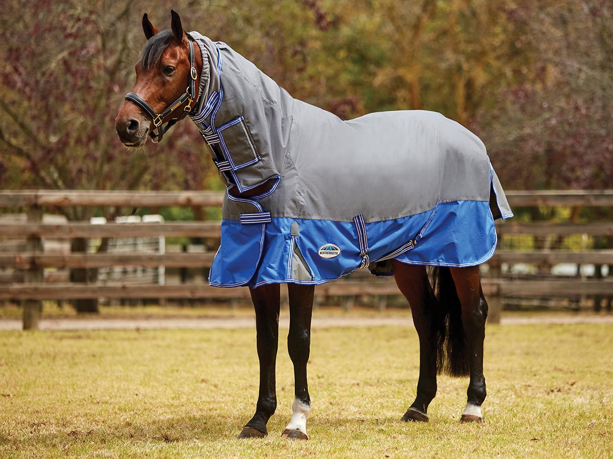 Weatherbeeta Comfitec Premier Free Mane Shield Medium Blue/Grey - 4'9