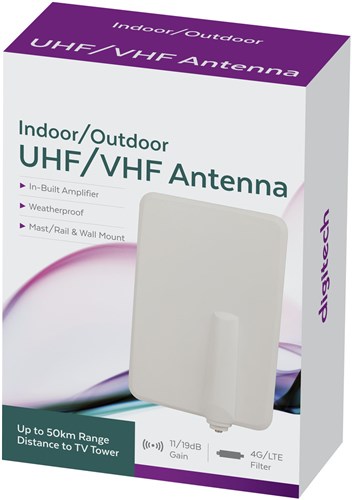 ANTENNA TV DIG UHF/VHF IN/OUT SLIM W/PSU