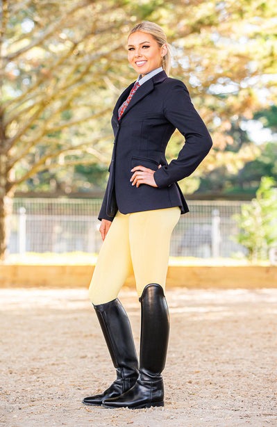 Bare Equestrian Competition Tights Ladies Lemon - Size XS