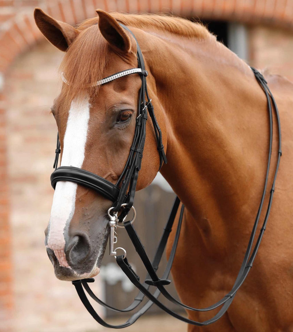 Premier Equine Leather Grip Reins Black F