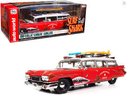 Autoworld 1:18 1959 Cadillac Eldorado Ambulance Surf Shark