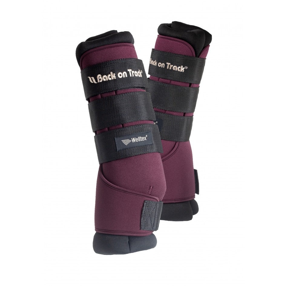 Back On Track Royal Quick Wrap Boots Wine Red - Large