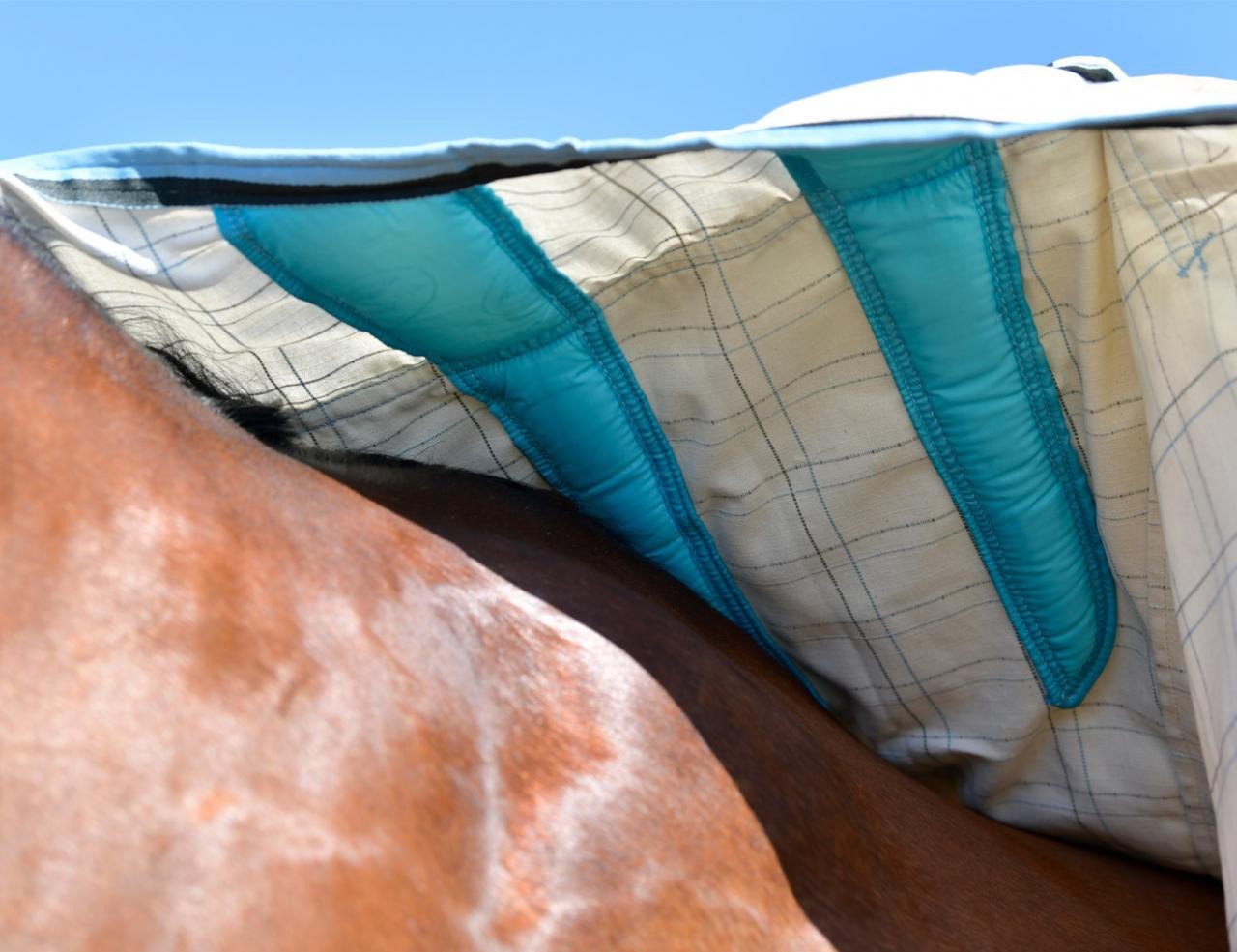 Weatherbeeta  Summer Sheet Combo White/Grey/Blue - 5'3