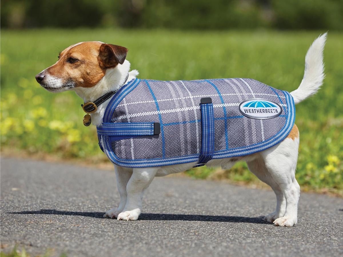 Weatherbeeta Dog Coat Parker Grey Plaid - 45cm