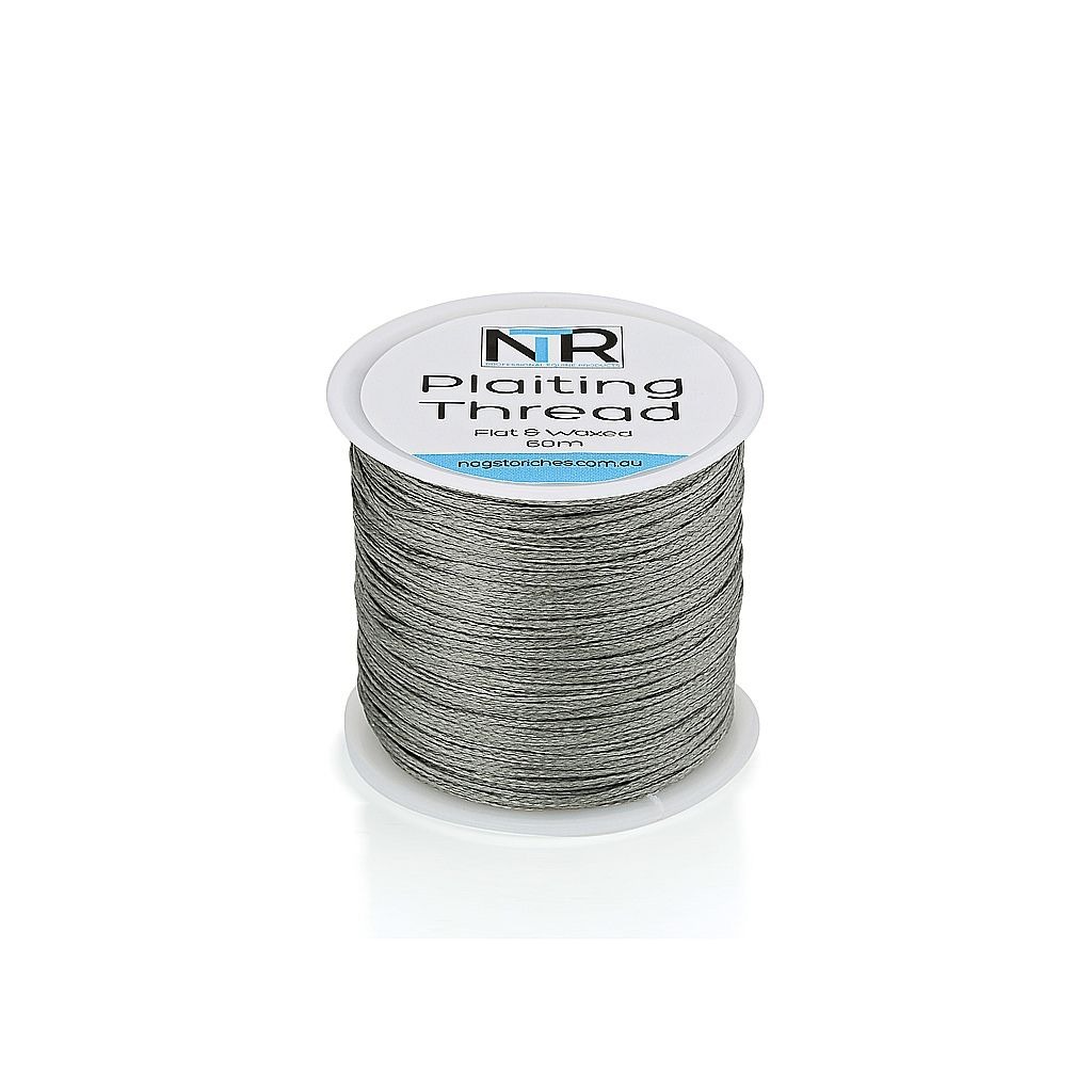 NTR Waxed Plaiting Thread - Grey