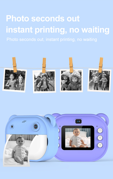 PULSE Instant Thermal Print Digital Camera – Blue or Pink