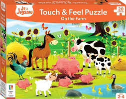 Jr Jigsaw On The Farm  Touch and Feel 20pc puzzle