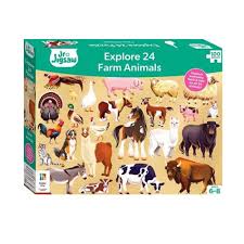 Jr Jigsaw Farm Animals Explore 24    100pc puzzle