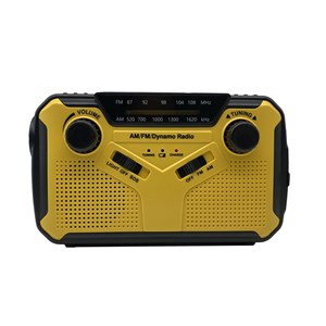 Solar Emergency Handcrank Radio with LED Light, SOS Siren and 3.5mm Earphone Jacks