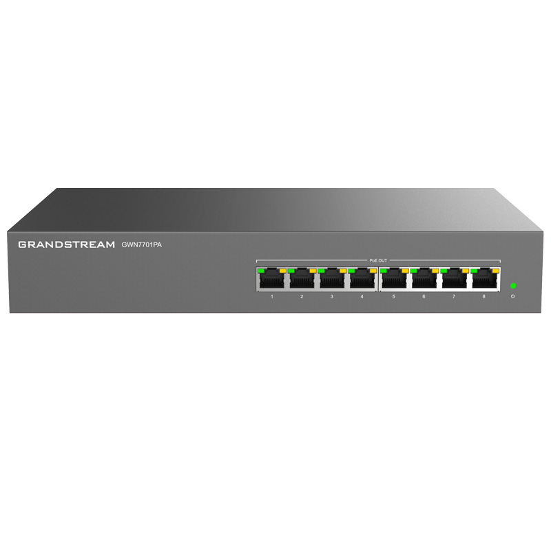 Grandstream GWN7701PA 8 Port Gigabit PoE Switch Unmanaged Ethernet