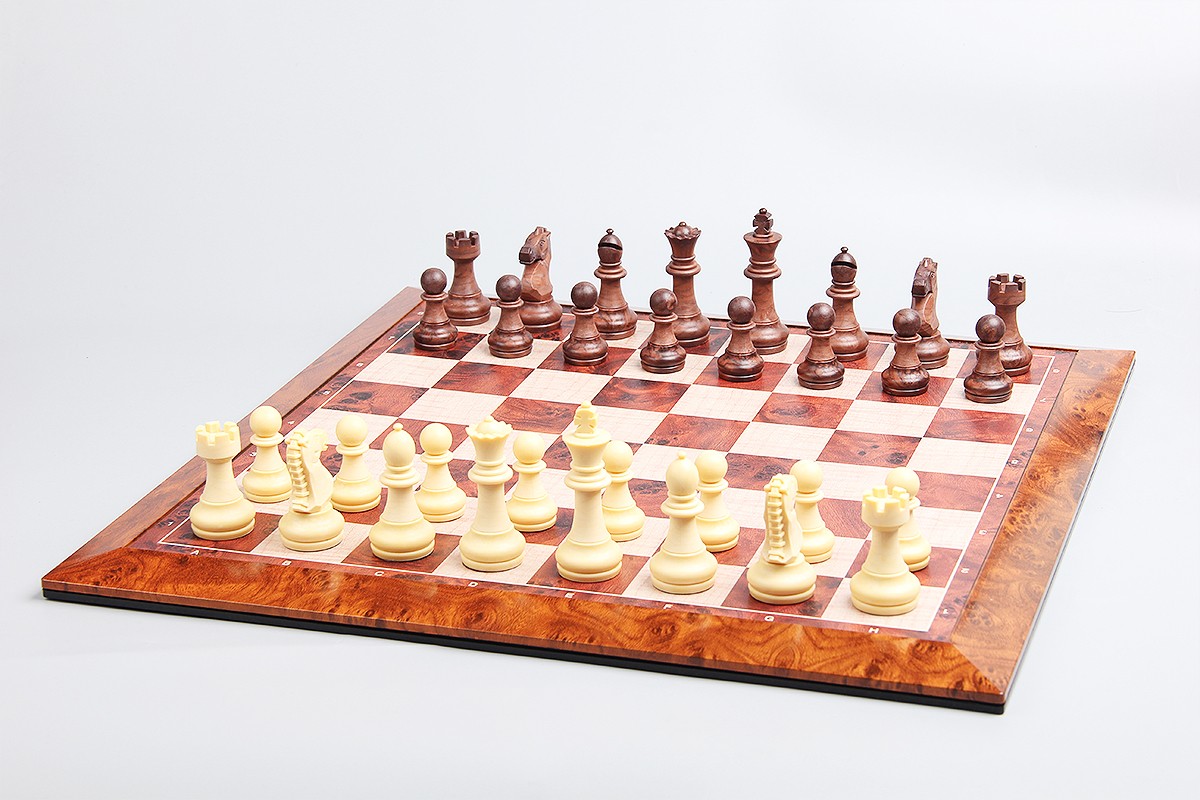 Magnetic Chess/Checkers Brown & White 16'