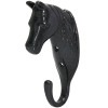 Perry Equestrian Horse Head Hook - Black